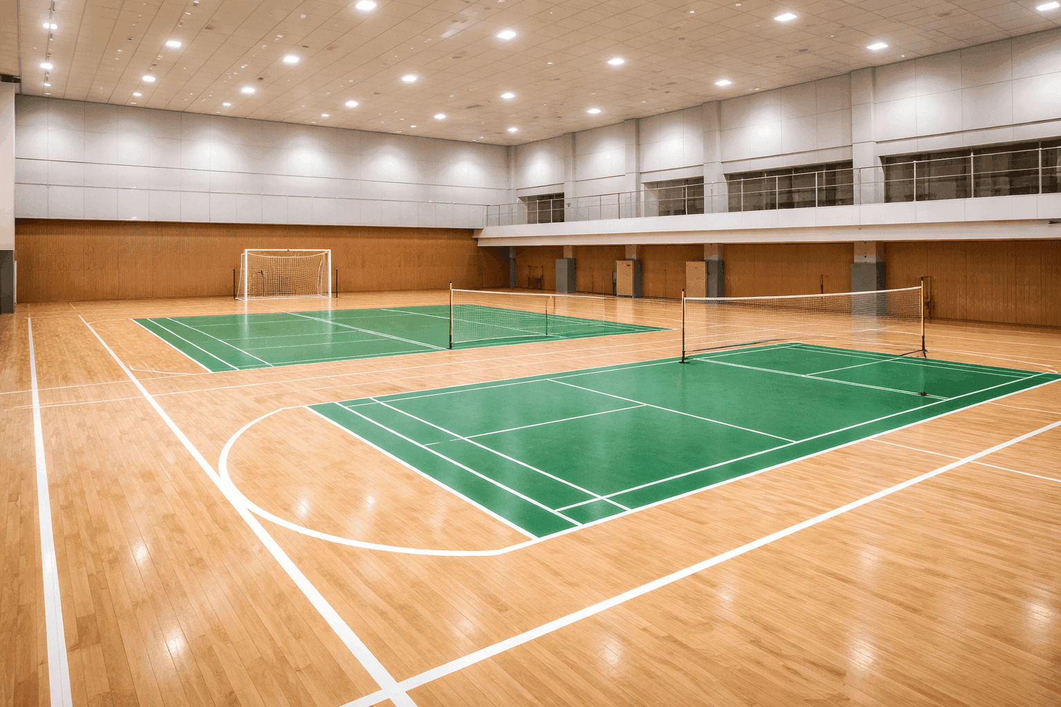 Indoor court flooring banner